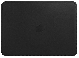 Estuche para MacBook Leather Sleeve 12" Negro